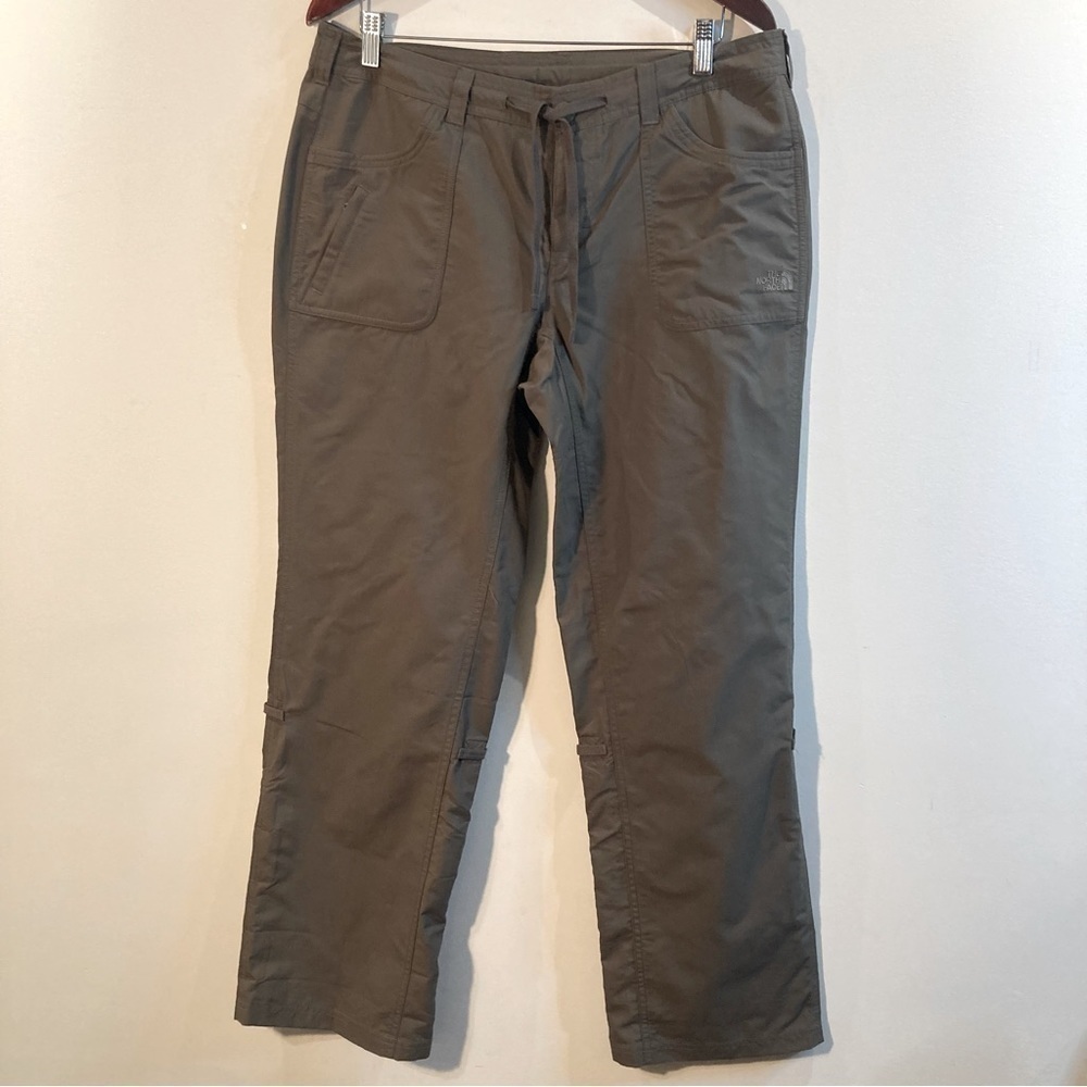 THE NORTH FACE Sz 12 Khaki Convertible Hiking Pants with Many Pockets